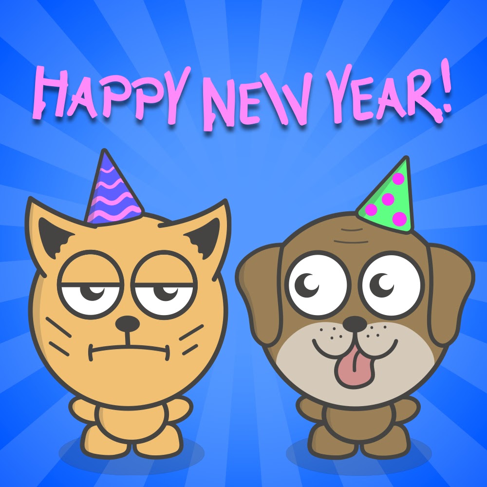 BlockCBuddies's tweet photo. Happy #NewYear2022 from Gus &amp; Odie!
#NFTs #NFTcollectibles #NFTGame #NFTCommunity #BlockchainBuddies https://t.co/EJfA70m3o5