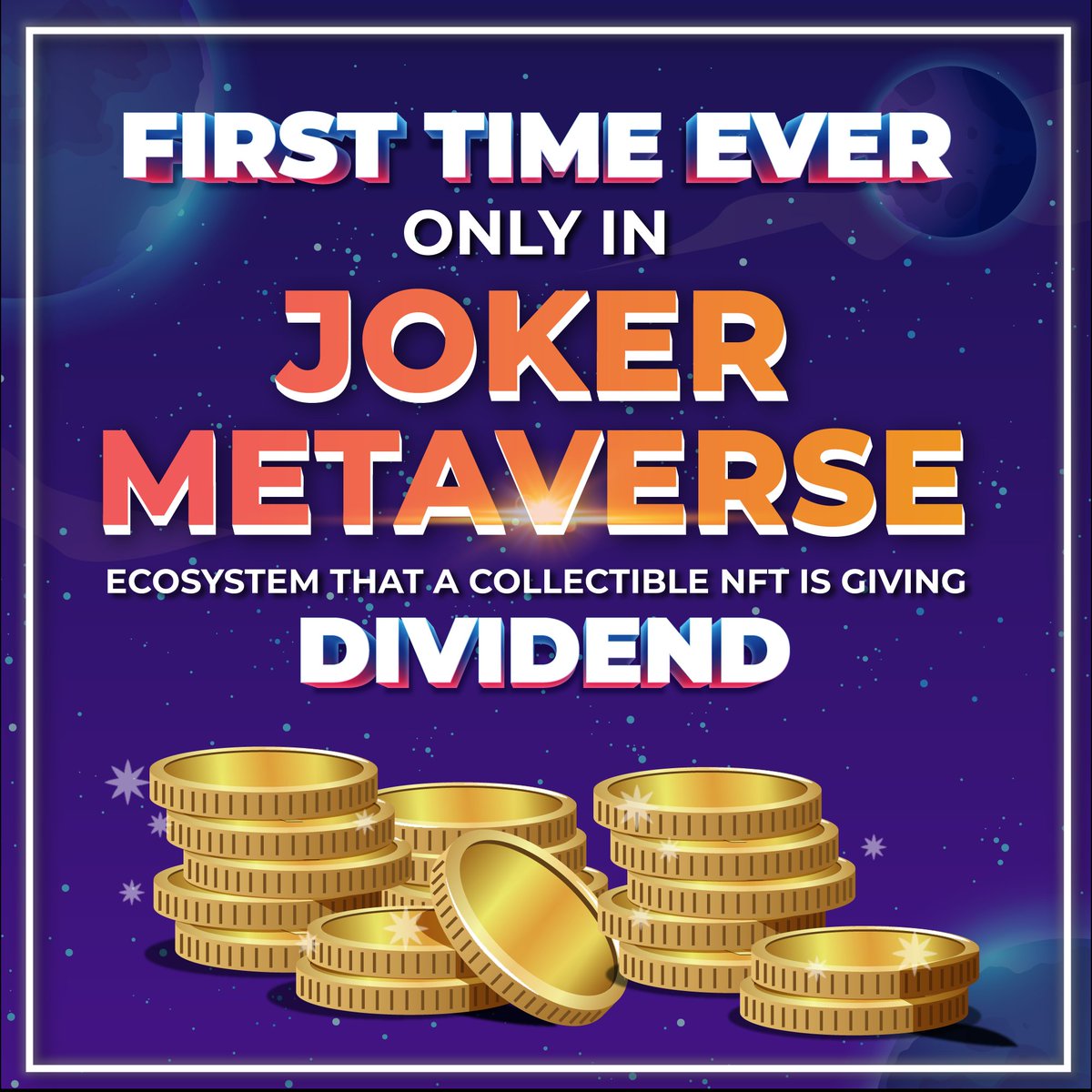 JOKER_METAVERSE's tweet photo. 𝐎𝐧𝐥𝐲 𝐨𝐮𝐫 𝐧𝐟𝐭 𝐡𝐨𝐥𝐝𝐞𝐫𝐬 𝐜𝐚𝐧 𝐞𝐚𝐫𝐧 𝐝𝐢𝐯𝐢𝐝𝐞𝐧𝐝 𝐨𝐧 𝐭𝐡𝐞𝐢𝐫 𝐧𝐟𝐭. 𝐒𝐨 𝐬𝐭𝐚𝐲 𝐭𝐮𝐧𝐞𝐝 𝐚𝐧𝐝 𝐟𝐨𝐥𝐥𝐨𝐰 @joker_metaverse 𝐟𝐨𝐫 𝐦𝐨𝐫𝐞 𝐮𝐩𝐝𝐚𝐭𝐞𝐬.
.
#getdividendtillinfinty
#realtimegame #metaverse #gaming #poker #rummy #NFTCommunity #nft https://t.co/dJIsmWzrCX