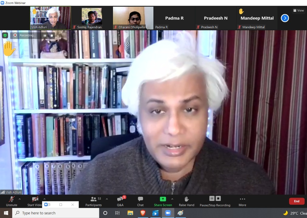 amritasscs's tweet photo. First edition of #SUTalks completed successfully. Thank you @lotophagus for curating the session and @VishwaAdluri for guiding us through #Mahabharata wisdom. https://t.co/08JlOZVcvY