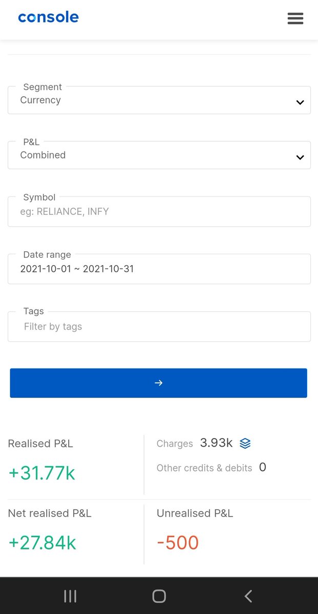 monkstyletrader's tweet photo. #usdinr
In my 3 months journey on currency dec was the toughest, net return in Dec is 0.4%. It went 48k negative in 2 weeks to 15k positive to 2.5k positive in next 2 weeks. In 3 months net return is 13.5% on whole trading capital for #Currency. Not bad start! Need to study more. https://t.co/gv2Se9Y2nz