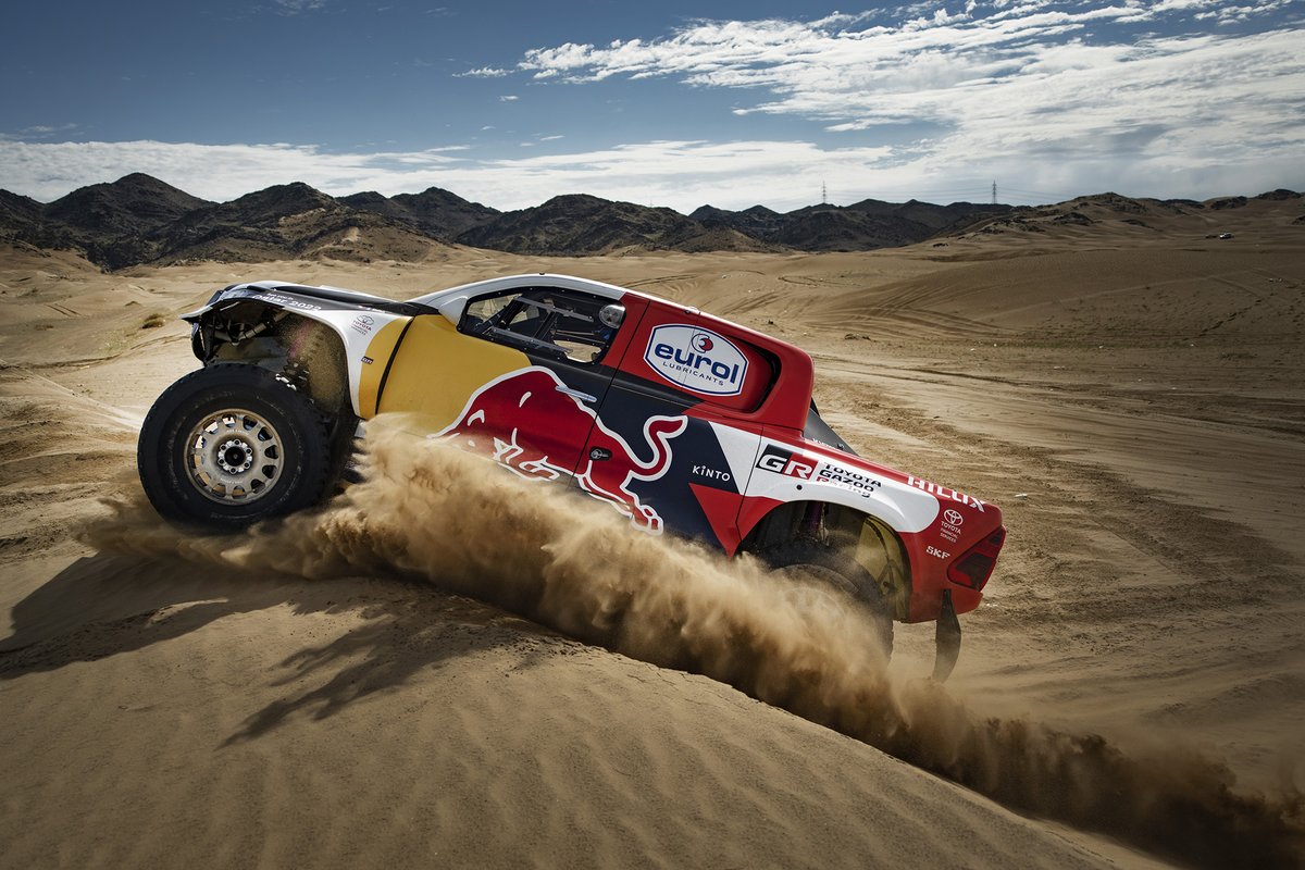 eurol_global's tweet photo. Eurol in #Dakar2022: Al-Attiyah victorious in Dakar Rally prologue! Read the whole story here: https://t.co/fq9VZ3h2QI #DakarRally #ToyotaGAZOORacing https://t.co/NgJiRFlCBT