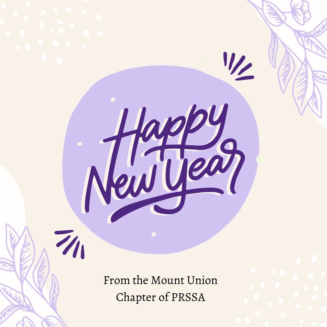 The Mount Union Chapter of PRSSA is wishing you a Happy New Year, Raiders!
