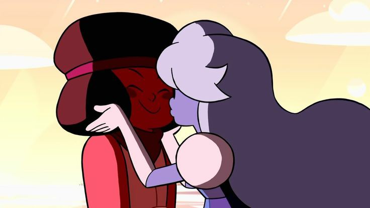 queer_coupleOTD's tweet photo. The queer couple of today and the first of the year are Ruby and sapphire from Steven Universe, they are both lesbians, nonbinary and use she/her pronouns! (Canon) And married! https://t.co/Pc3QM2D3EX