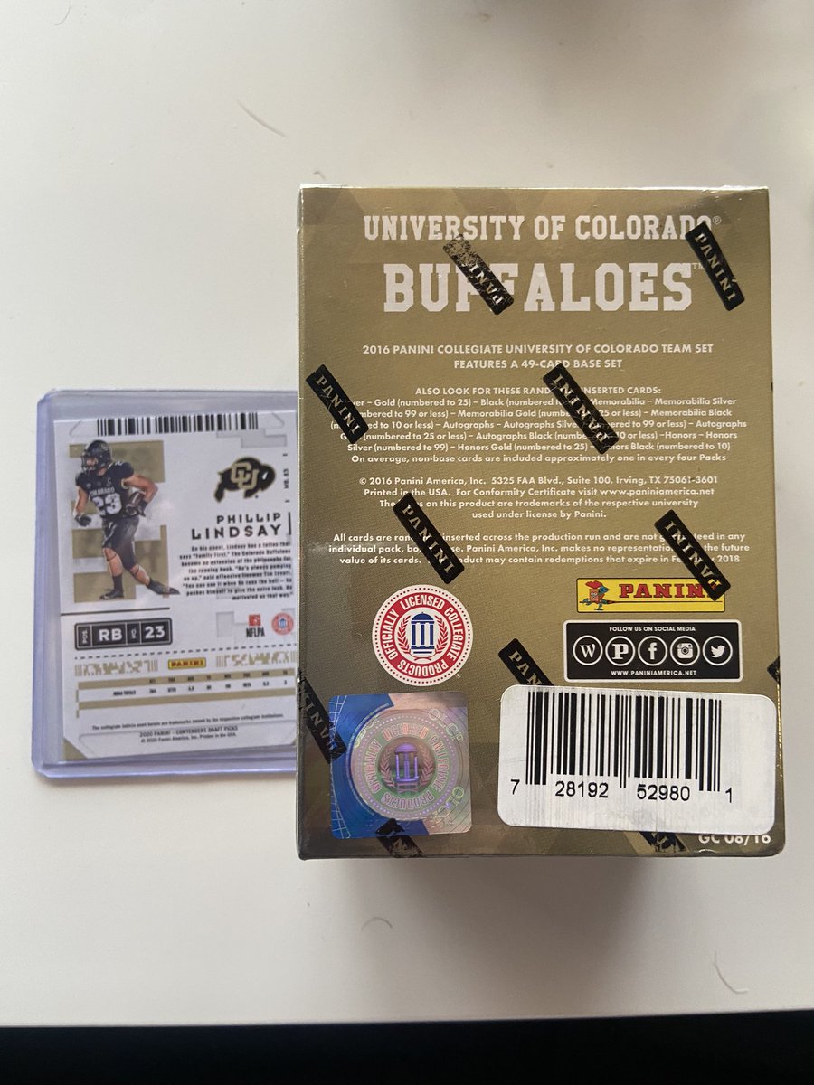 CuStampede's tweet photo. Huge giveaway!! Phillip Lindsay Season Ticket card and University of Colorado 2016 Team Set! First place will get the Team set and second will get the Lindsay card! We will draw at 1.5K followers make sure to follow, retweet and like this tweet to enter! Good luck! https://t.co/rQvgutPTZk