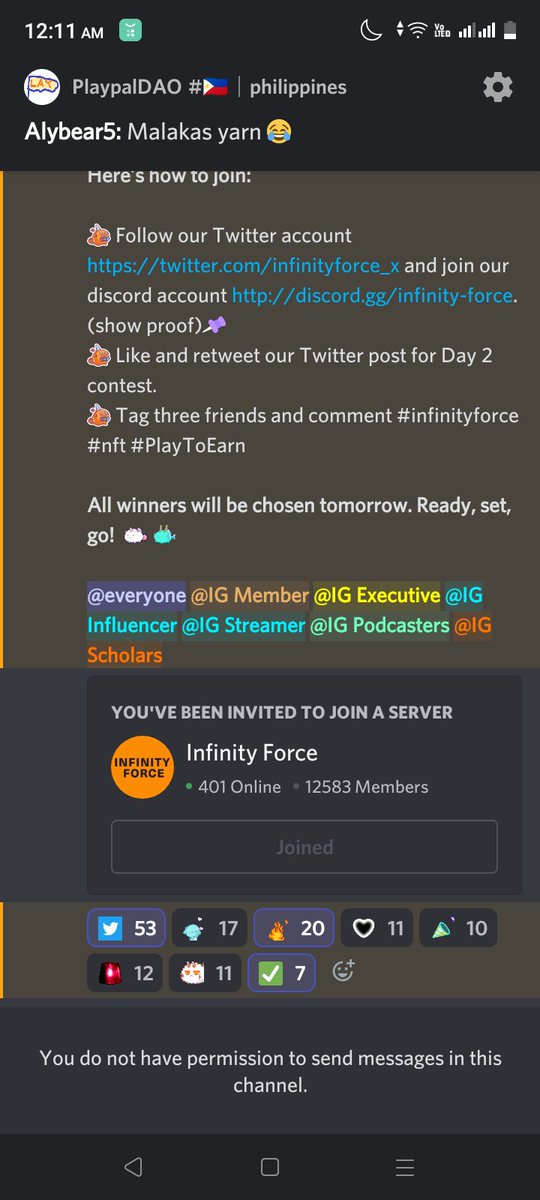 Genn2x's tweet photo. @InfinityForce_X @CherrySumipo 
@BertAlgs12 
@CrisSimbajon 
#infinityforce #nft #playtoEarn https://t.co/OkHWgyjuUP