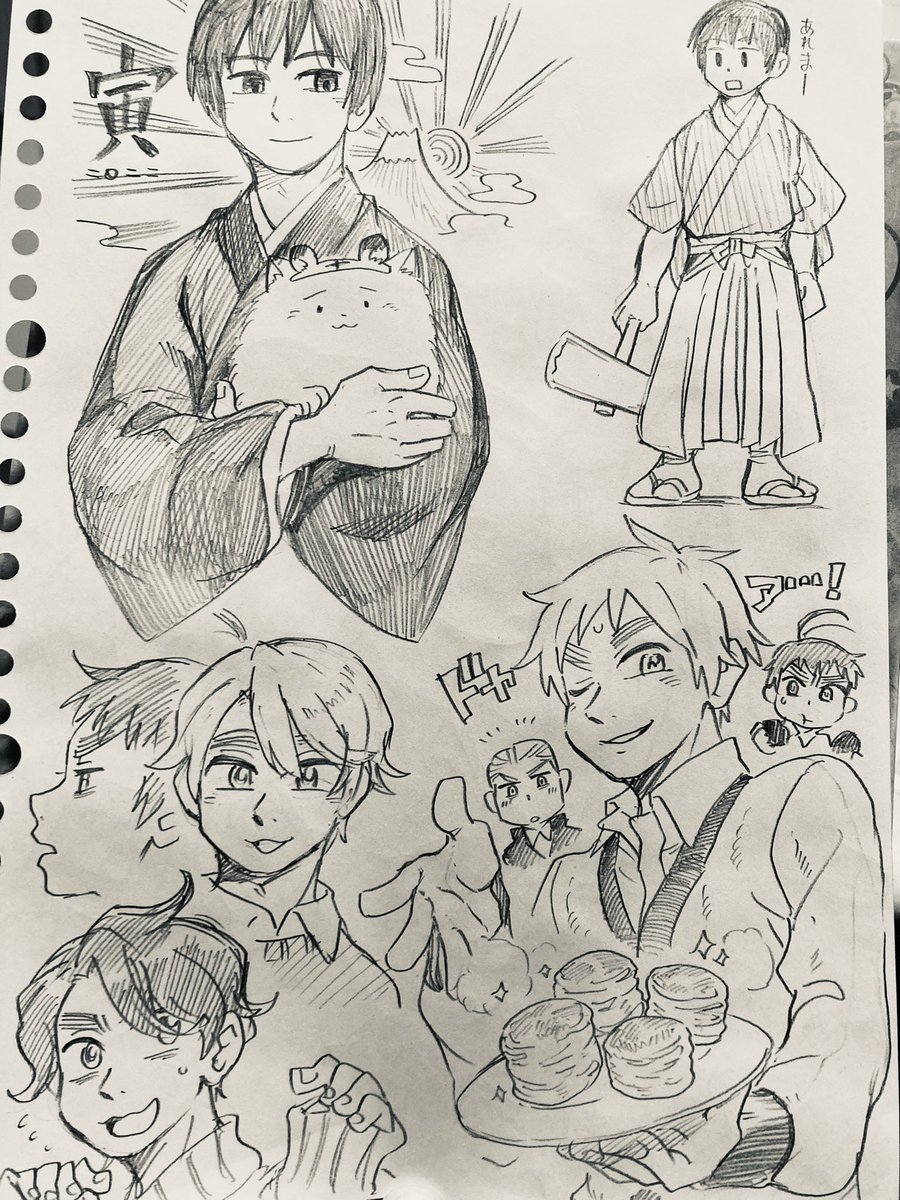 2022年初描きらくがき。 