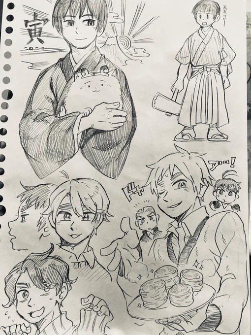2022年初描きらくがき。 