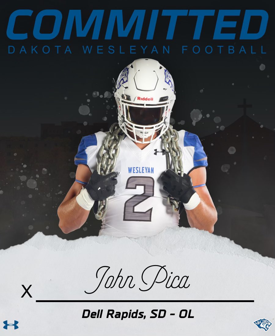 JohnPica7's tweet photo. Excited to finally be able to announce that I will be furthering my academic and athletic careers at DWU! @dwtigerfootball @CoachCimpl @CoachTJoiner @CoachMcGeeDWU https://t.co/PtB6e98N6o