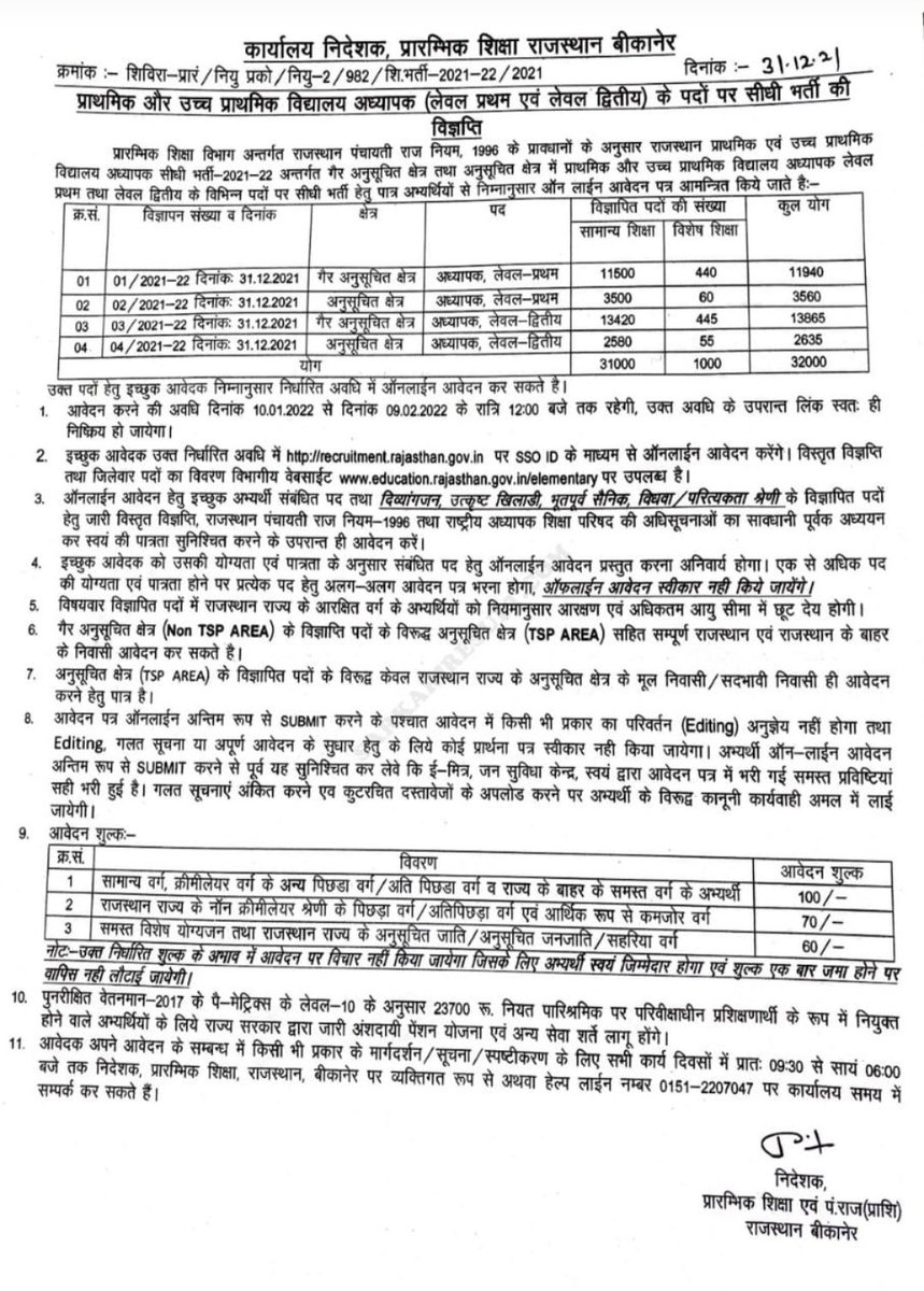 LetsUniteBihar's tweet photo. राजस्थान में प्राथमिक और उच्च प्राथमिक विद्यालय अध्यापक के पदों पर भर्ती की विज्ञप्ति https://t.co/yi4rAuR7H7