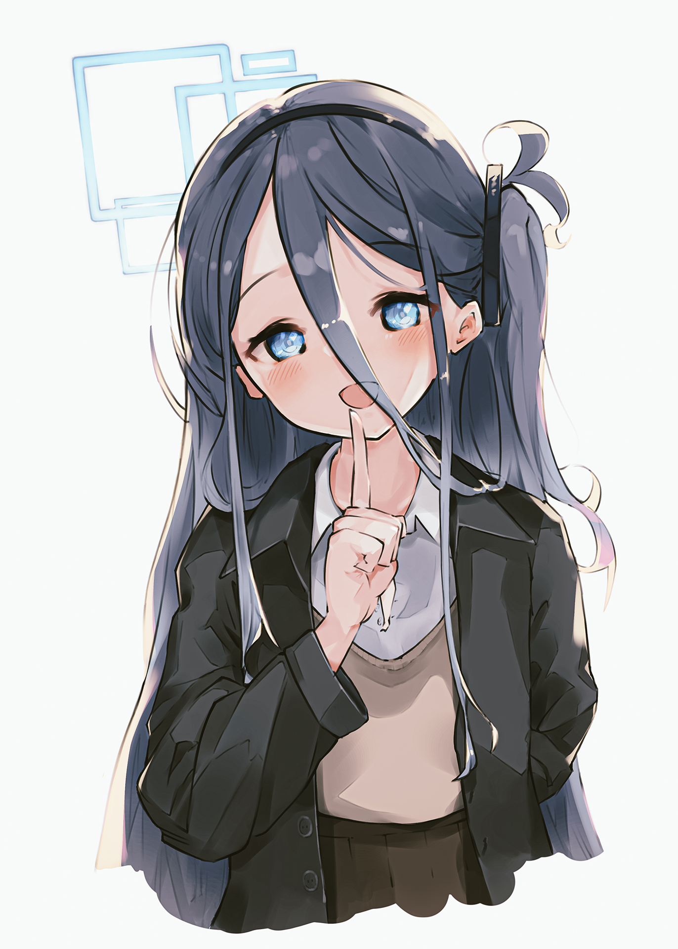 手書きイラスト ブルーアーカイブ 天童アリス 色紙サイズイラスト 同人