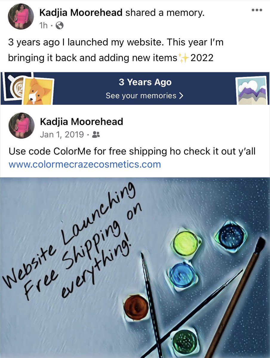 CosmeticsCraze's tweet photo. Happy new year!!! I’m excited because this year because Color Me Craze Cosmetics is relaunching. You do not want to miss this! New items will be added stay tune! https://t.co/nZ73eh8Yrr