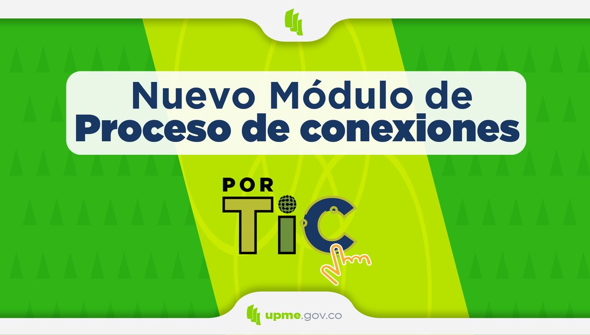 #PorTIC presentamos el módulo de proceso de conexiones, una herramienta que permitirá gestionar solicitudes de asignación de capacidad de transporte y solicitudes para obtener o mantener la conexión al Sistema Interconectado Nacional (SIN).
👉Ingresa a upme.gov.co