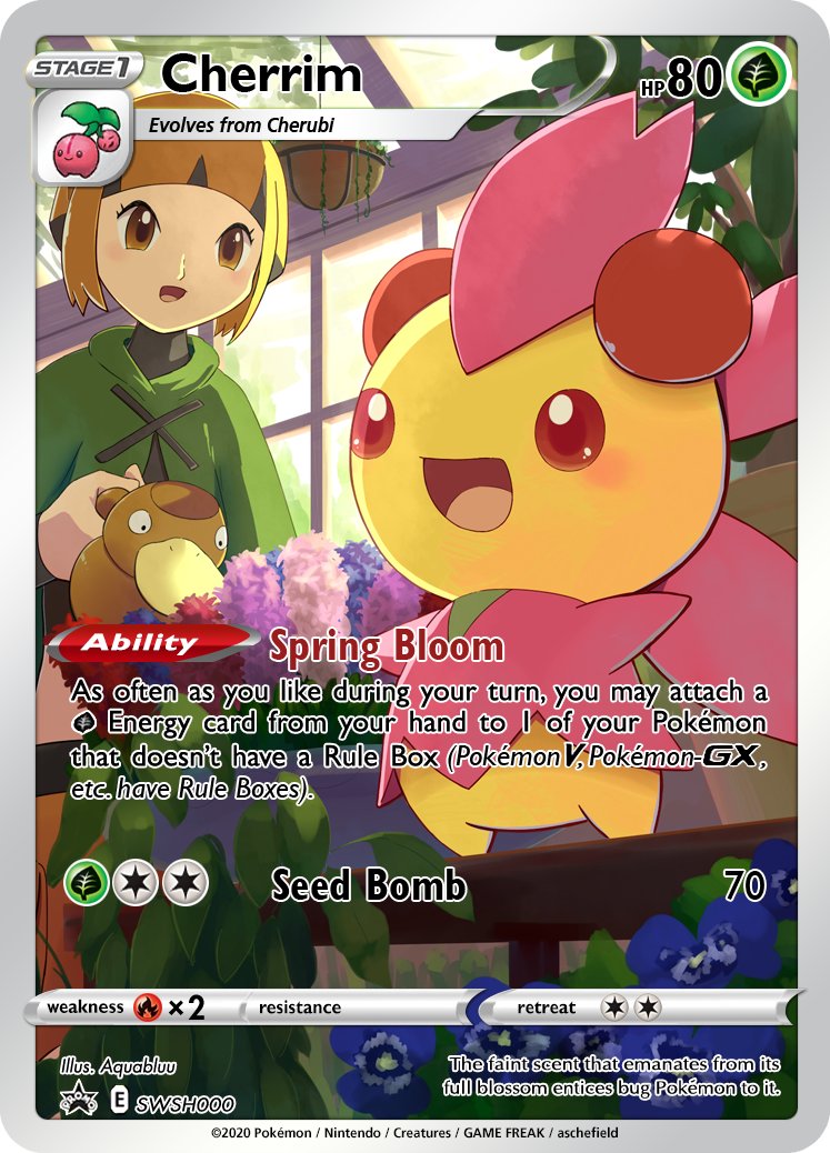 New Character Rare card announced for the upcoming Brilliant Stars expansion! j/k this is a custom Character Rare I made for SWSH5 Battle Styles Cherrim :P I really wanted this to be New Character Rare card announced for the upcoming Brilliant Stars expansion! j/k this is a custom Character Rare I made for SWSH5 Battle Styles Cherrim :P I really wanted this to be