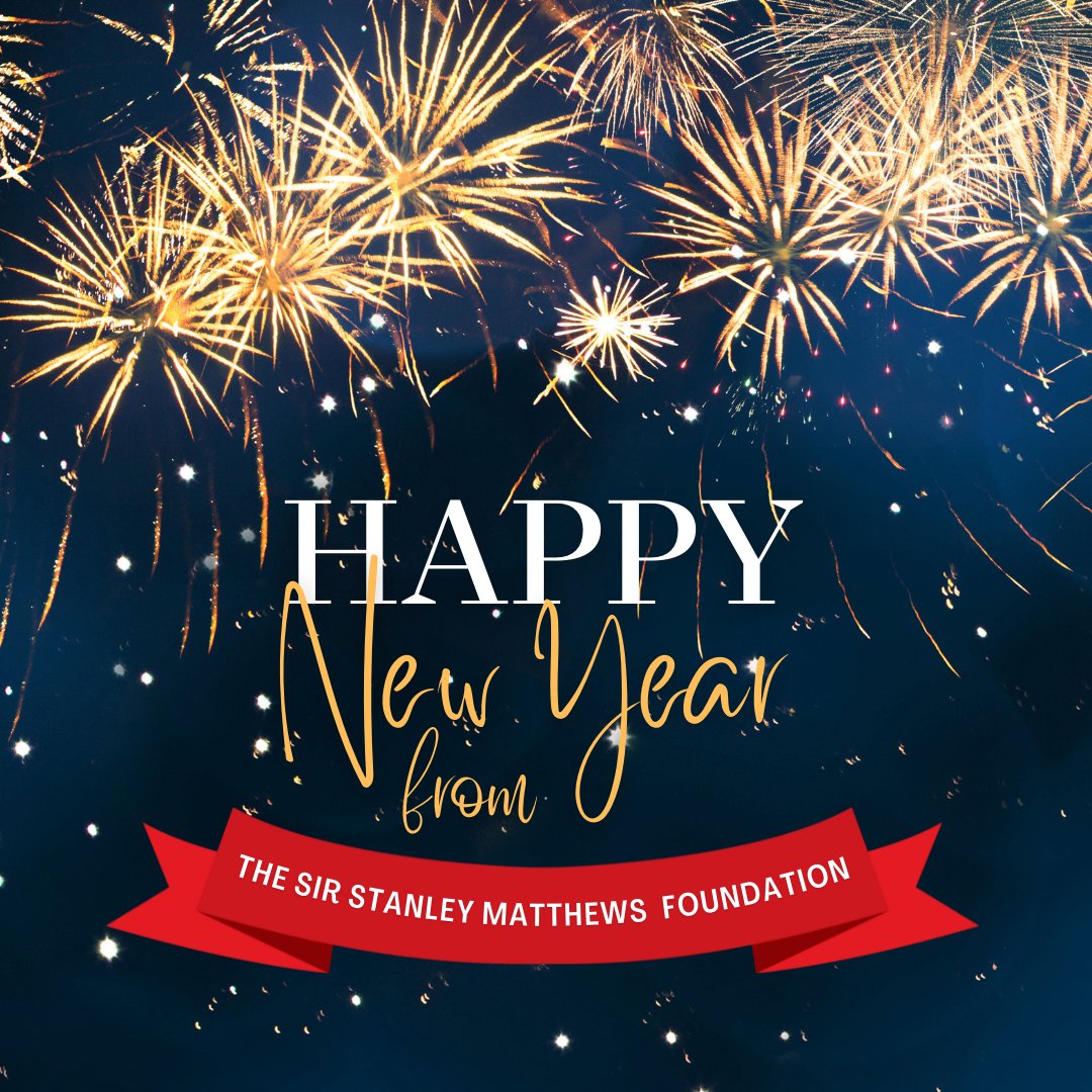 Wishing you a very Happy New Year from everyone at the Sir Stanley Matthews Foundation! #stanleymatthews #newyear #2022