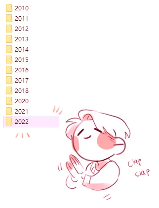 One thing that's really satisfying about the first day of a new year is when I get to make a new art folder. 📁Happy to say that I've been drawing for about 11 years, and I'm glad that I never stopped. 