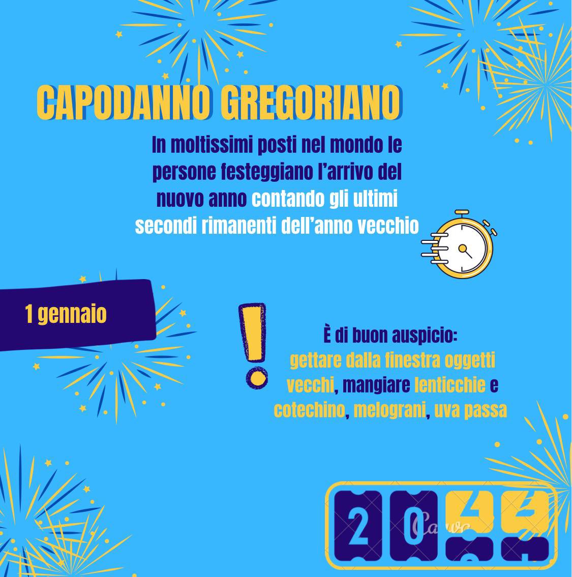 MSOIMilano's tweet photo. 🥳 CAPODANNI NEL MONDO 

Scoprite le tradizioni di capodanno nel mondo con MSOI Milano! 
Augurandovi un sereno e felice anno nuovo, abbiamo scelto di portarvi con noi e farvi conoscere alcune tradizioni per celebrare l’inizio del nuovo anno in diverse culture del globo!🎆🥂
#msoi https://t.co/ms7PdzFEgO