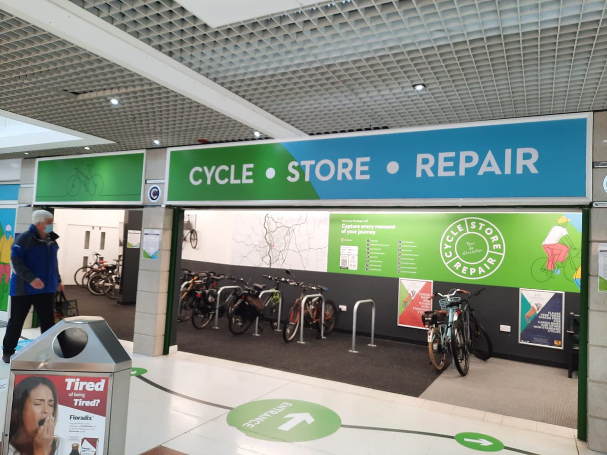 joseph_carterUK's tweet image. Whilst visiting family over Christmas we spotted this former shop unit converted into a cycle store and self-repair area. It’s not perfect but is a lot better than anything in Cardiff. Think how much safer people would feel cycling into the city centre if we had a few of these