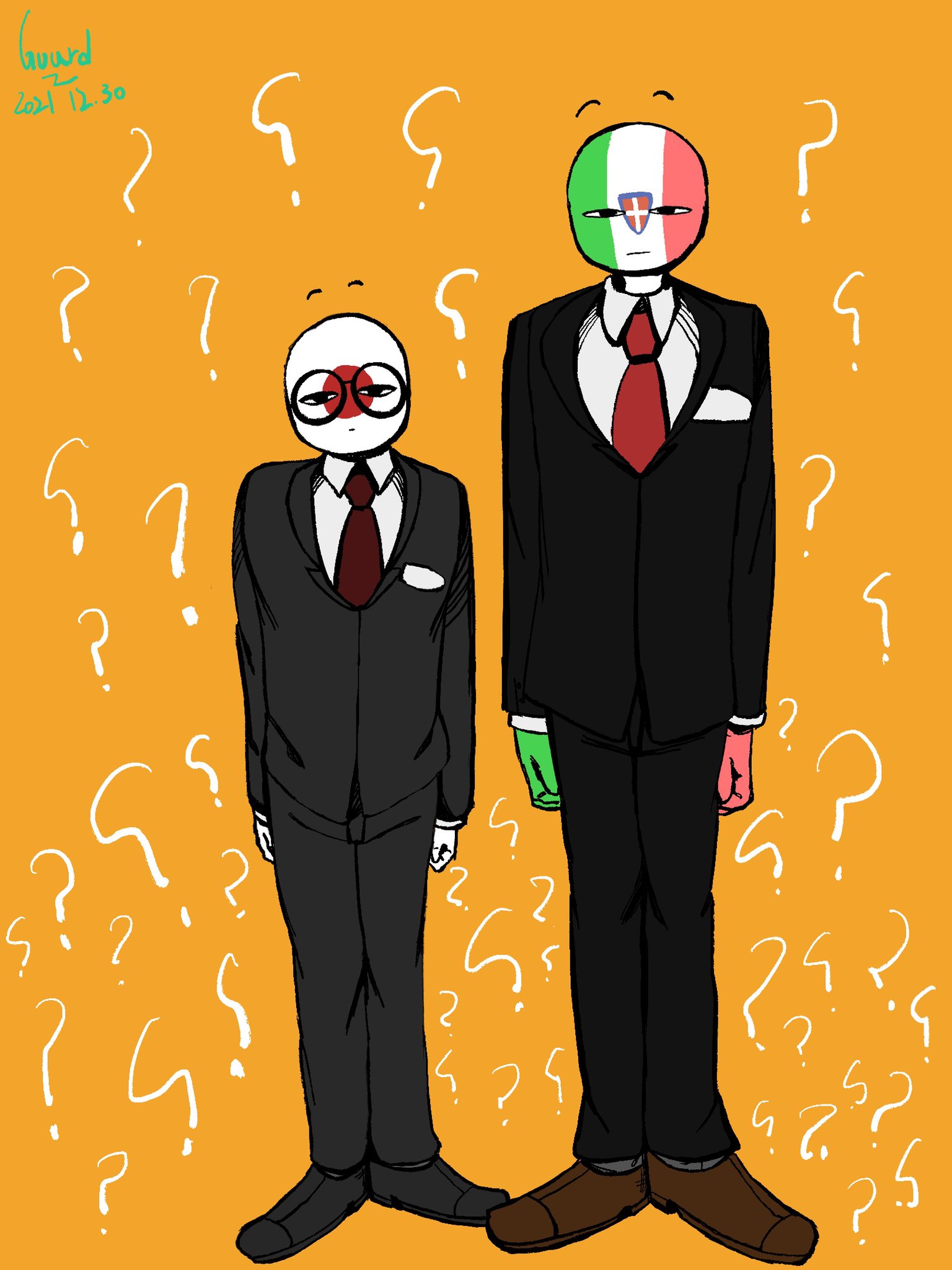 Kami on X: Japan and her father (?) #countryhumans #countryhumansjapan   / X