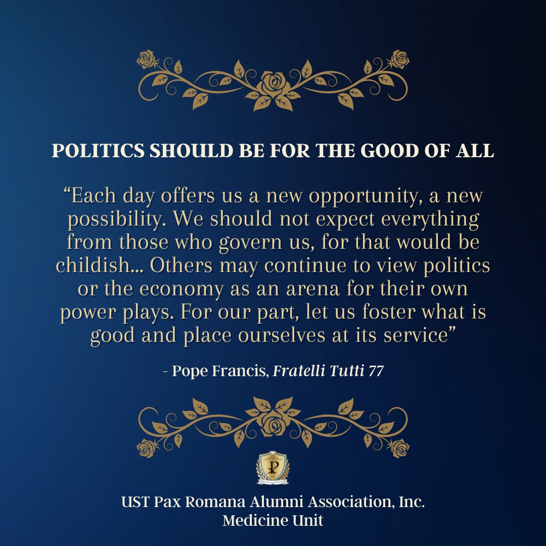 paxalumniMD's tweet photo. IUSTITIA SOCIALIS: POLITICS SHOULD BE FOR THE GOOD OF ALL https://t.co/TDHHcUWJDT
