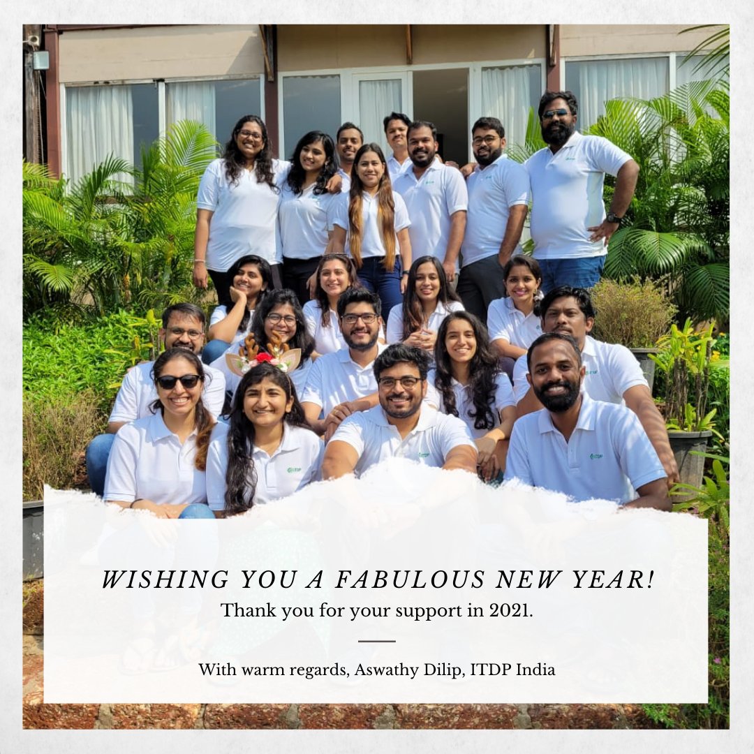 ashwathy_d's tweet photo. 2021: A turbulent year! But we at @itdpindia sailed strong thanks to our #partners and an awesome #team. #Gratitude always to all of you for being there for us! 😍 Wishing all of you a fabulous 2022!! 🥰 #HNY2022 https://t.co/8RUEBMcAk3