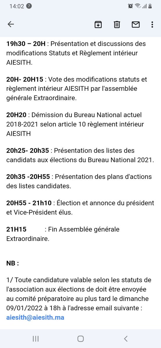 AIESITH's tweet image. Appel à l’Assemblée Générale Extraordinaire de L'AIESITH le Vendredi 14/01/2022 à distance