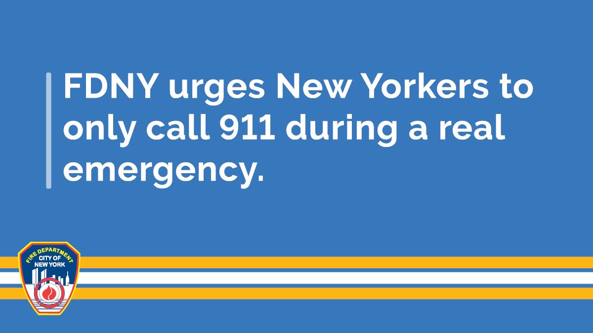 FDNY's tweet photo. New Yorkers – ambulances do not provide testing for COVID-19, and patients are not transported to a hospital to be tested upon request. Transport decisions are made based on medical needs. Please only call 911 during a real emergency. For non-emergencies, call 311. https://t.co/41tORqy738