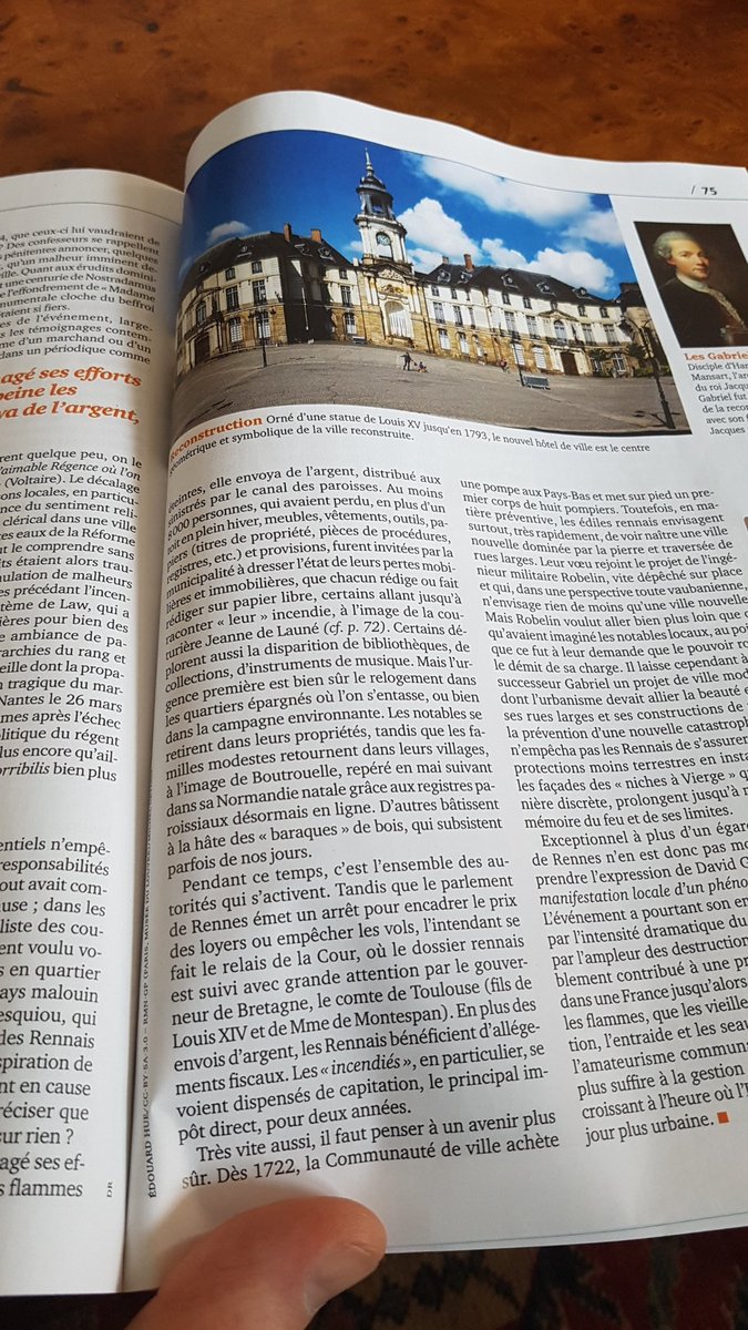 bevellin's tweet photo. Dans L'Histoire de janvier 2022, un dossier sur l'incendie de #Rennes en 1720. Ce sujet cher @Julien_J0ly est illustré de deux photos de @EdouardHue (bien créditées). https://t.co/z8Z1O5NZ9I