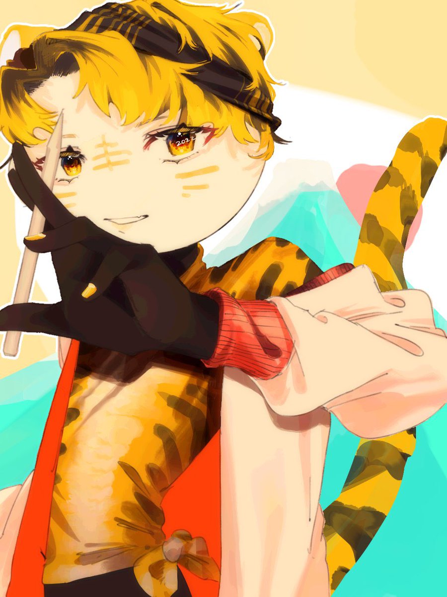 #元旦限定オリ棒作者さんと繋がりたい
㊗️あけおめ!2枚目よそのこです
反応回ります〜㊗️ 