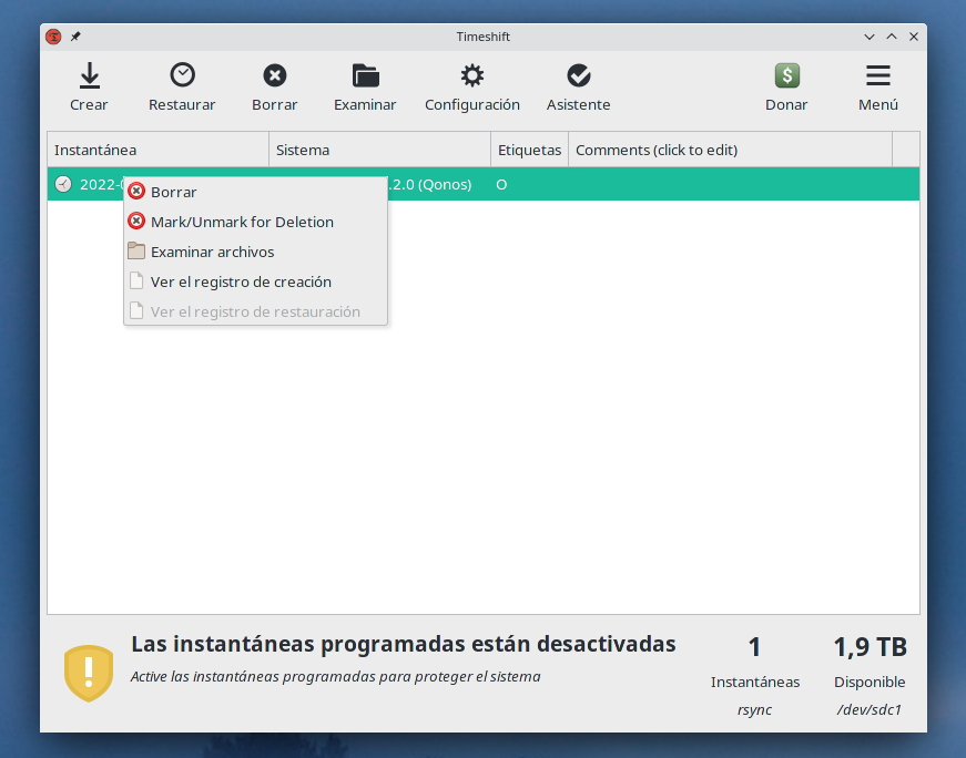 pfelipm's tweet photo. ¡Y yo que no conocía Timeshift! #microTIC
https://t.co/0G8fXX5D80
Similar a puntos de restauración (Windows) o Time Machine (MacOS), pero para Linux, gratuita y de código abierto. Soporta instantáneas Rsync/BTRFS manuales o programadas, exclusiones y restauración inter-distro. https://t.co/XXQnRabBOH