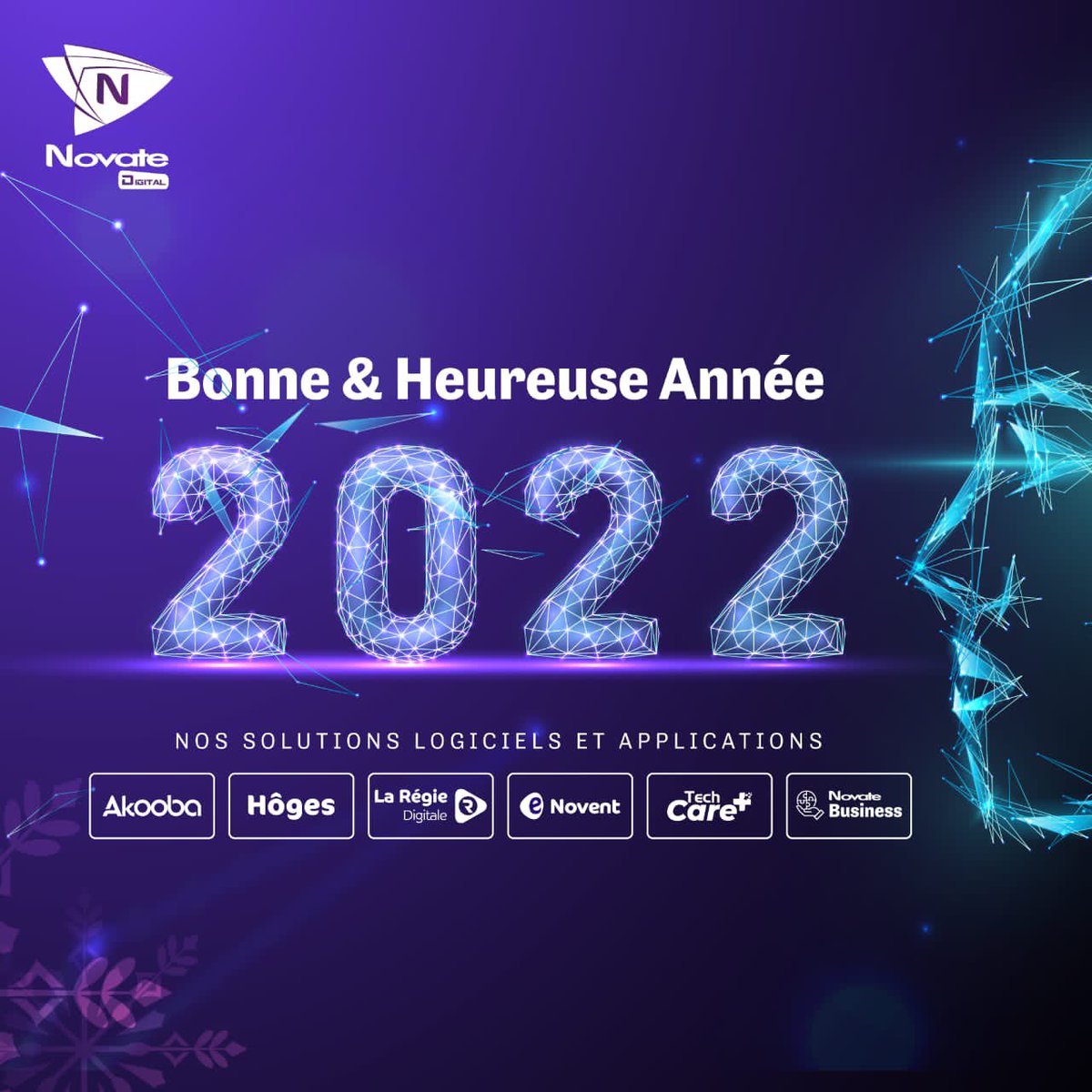 Novate_Digital's tweet photo. Ensemble, nous avons passé une belle aventure l’année dernière. Nous vous promettons plus d’innovations en cette année. 
Heureuse &amp; fructueuse année 2022 ! 

#NovateDigital #Solutions #Applications #Totems #BatisseursDuDigital https://t.co/K7kZcA0wSd
