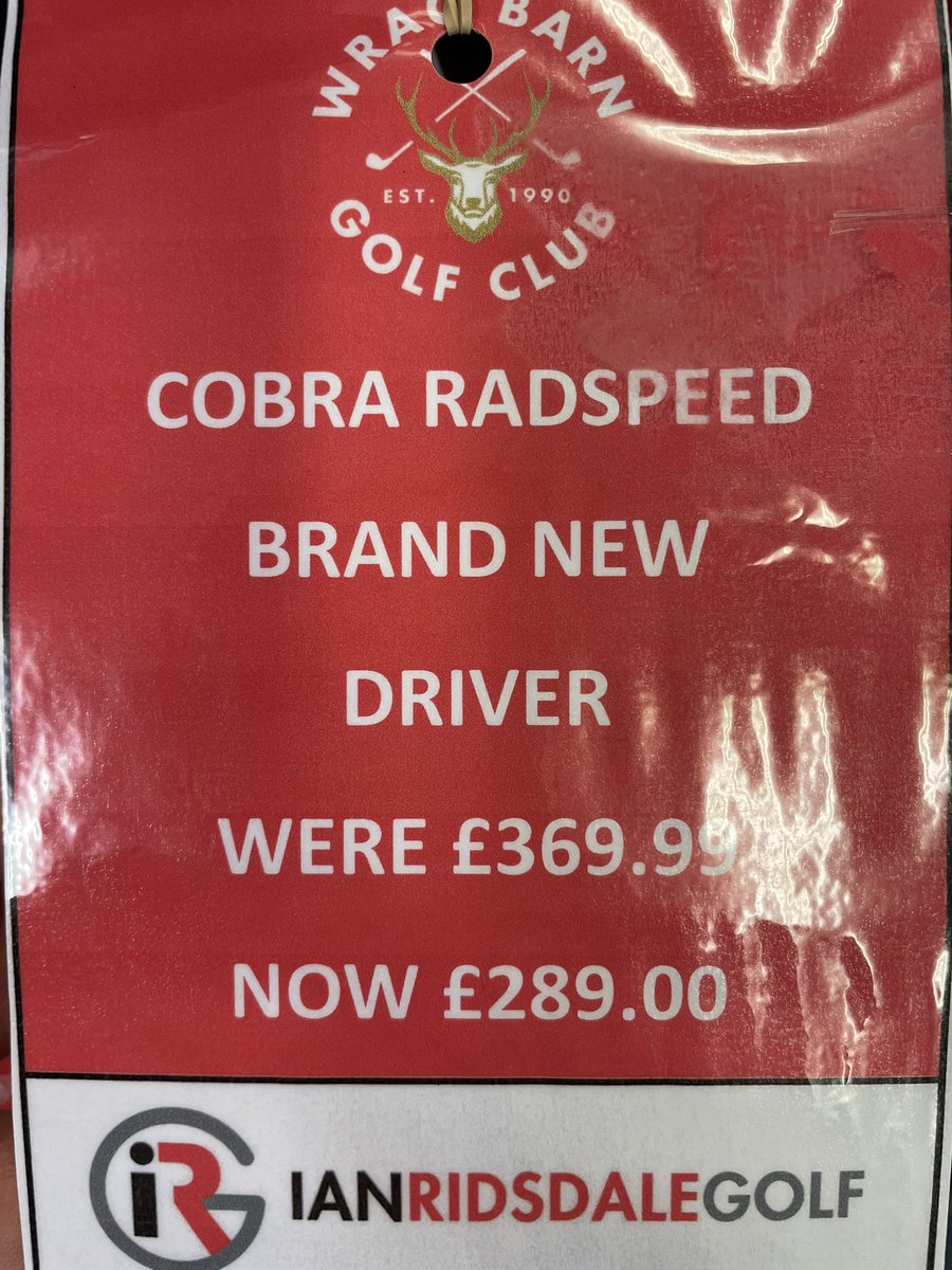WragBarnProShop's tweet photo. 💥🎁💥🎁Cobra Radspeed New Drivers & Hybrids are now in our January Sale here @WragBarn
Take a look at the prices ⬇️⬇️⬇️⬇️
Cobra Radspeed Driver Now £289
Cobra Radspeed Hybrid Now £159
Limited Stock, Get in touch if your interested #cobra #radspeed #Sales #golfsales #golf https://t.co/T3CoDYfldx