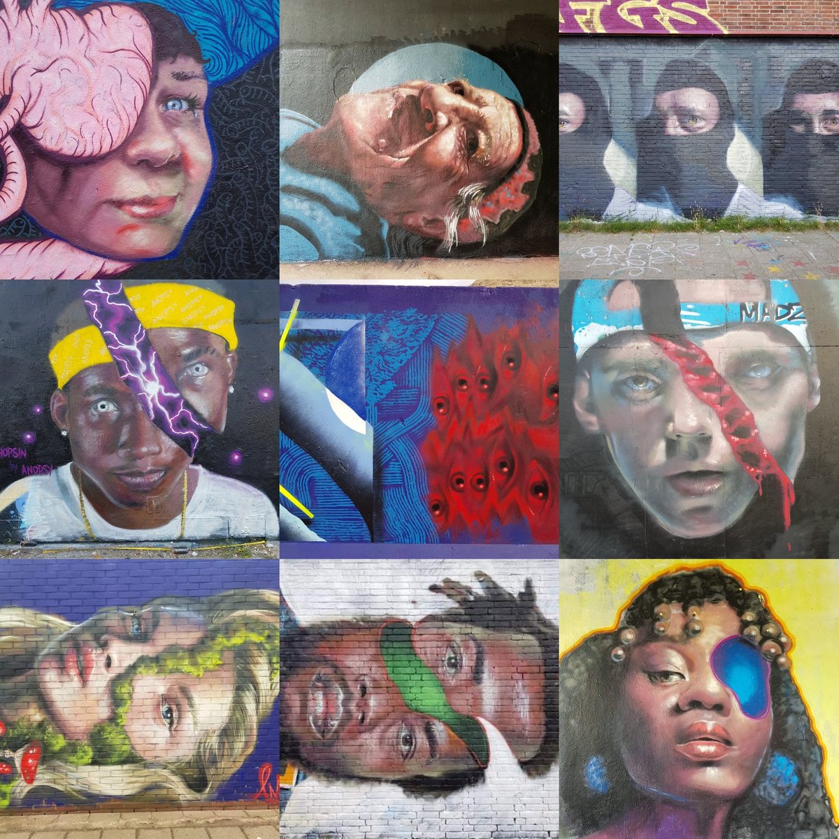 Anopsy's tweet photo. 2/3 of my 2021 walls 
including #missdorys #wojo #hopsin  #słońbdf #margaret #mclost #airich https://t.co/7vsnZ0j0Ud