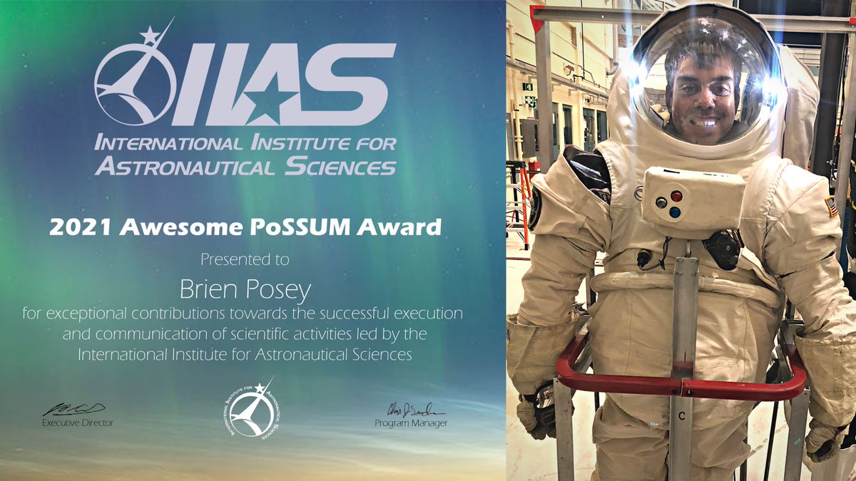 IIAS_NLC's tweet photo. Our 2021 Awesome PoSSUM Award winner, 𝘽𝙧𝙞𝙚𝙣 𝙋𝙤𝙨𝙚𝙮! 💫 Brien brings consistent value to every research course, selflessly offers his time to others during, and is just an exemplary member of the IIAS community. 🎉 Congratulations @BrienPosey! https://t.co/pVXJS0WpjU