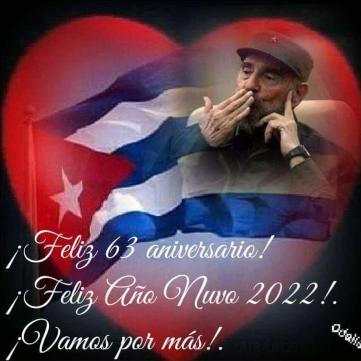 En el #63Aniversario del la #RevolucionCubana muchas felicitaciones y próspero año de muchas victorias.
#VamosPorMas 
#CubaViveYRenace 
#IzquierdaUnida 
#AlianzaRoja