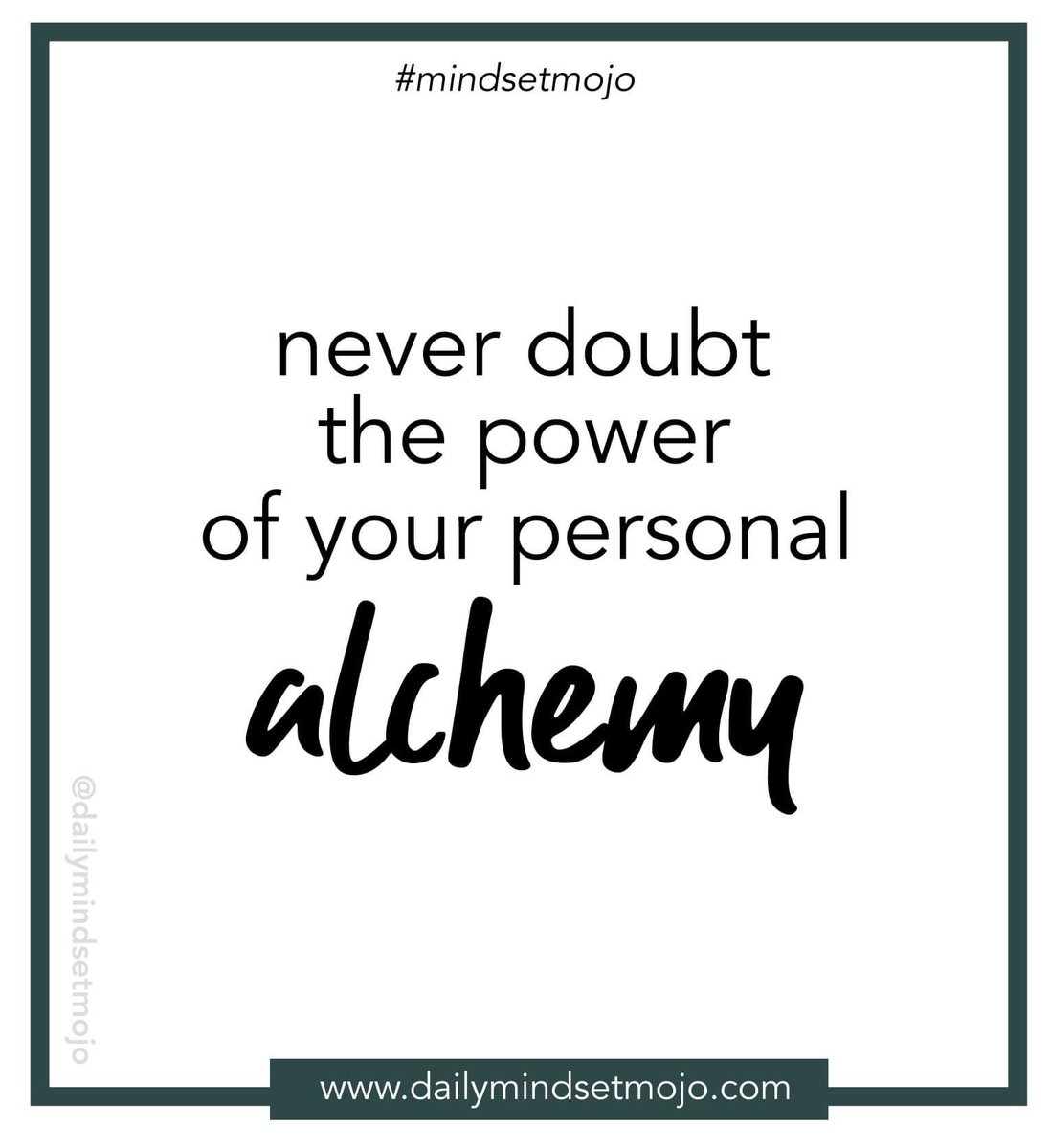 MindsetMojo's tweet photo. Alchemy: changing a lower matter to a higher matter. In other words, transformation.
Your alchemy is ever present and working it’s magic. Swap doubt for belief and buckle up baby! #mindsetmojo https://t.co/P65CxjwRbl