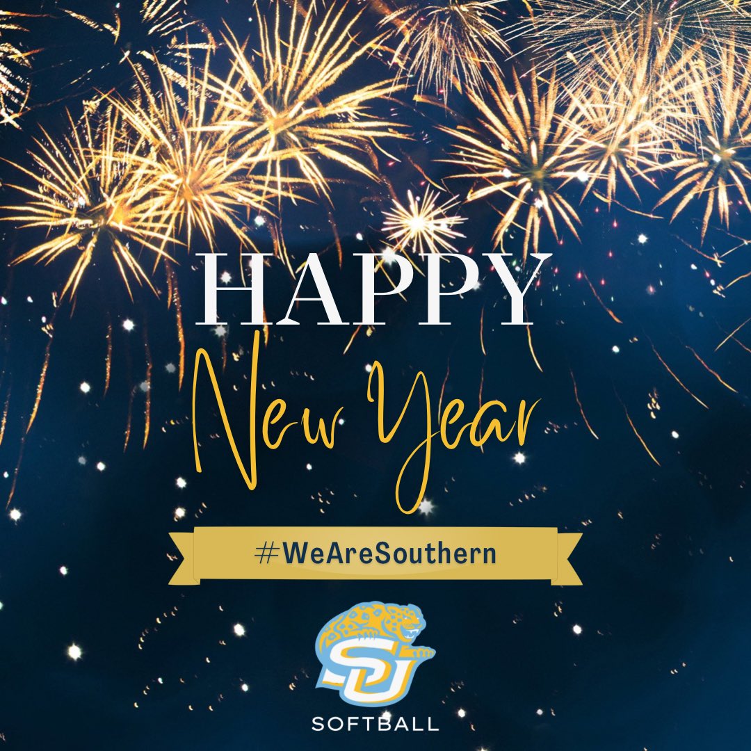 SUsoftball_'s tweet photo. Happy New Year!! 💙💛🐆

#ProwlOn #SouthernSoftball #GoJags https://t.co/4U3ECrN3de