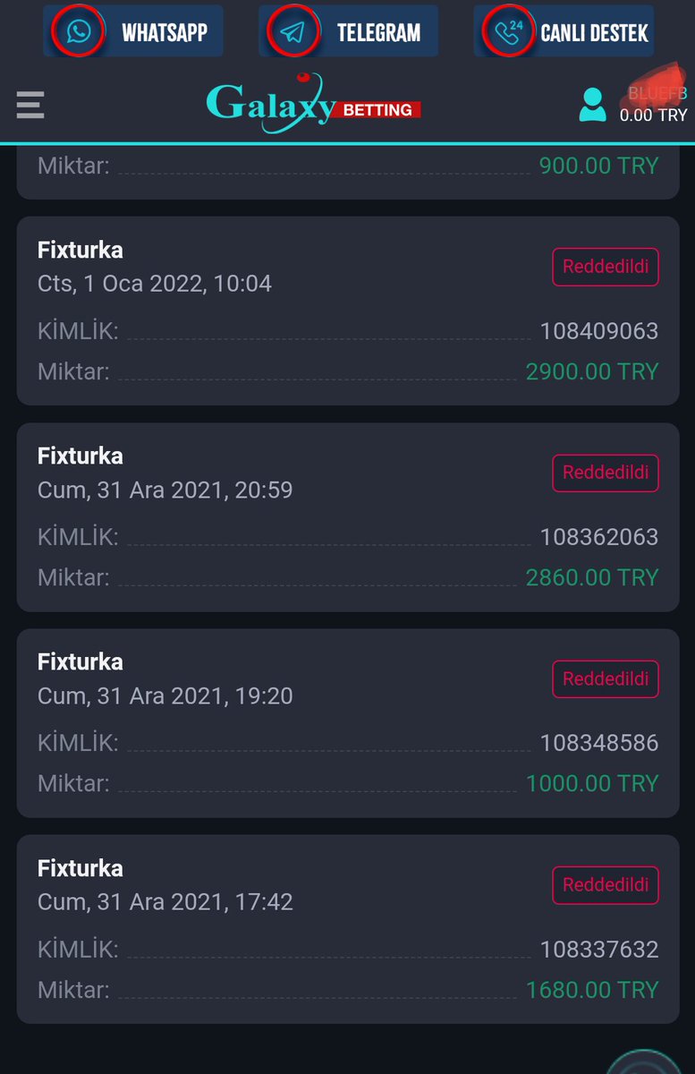 LiveCash7's tweet photo. Dolandırılmak istemiyorsaniz siz siz olun  @galaxybettingsc da oynamayın paranızı alamazsınız türlü türlü bahaneler sunarlar. #iddaa #bahis https://t.co/Um8raovIaR