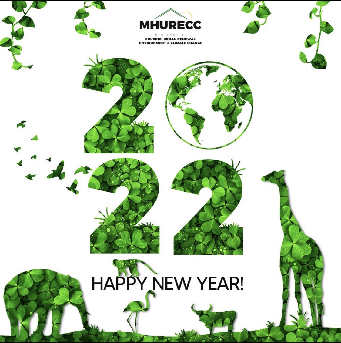 The Ministry of Housing, Urban Renewal, Environment and Climate Change wishes you a sustainable land eco-friendly 2022! 🎊🎉

#MHURECCNewYear
#HappyNewYear
#MHURECC2022