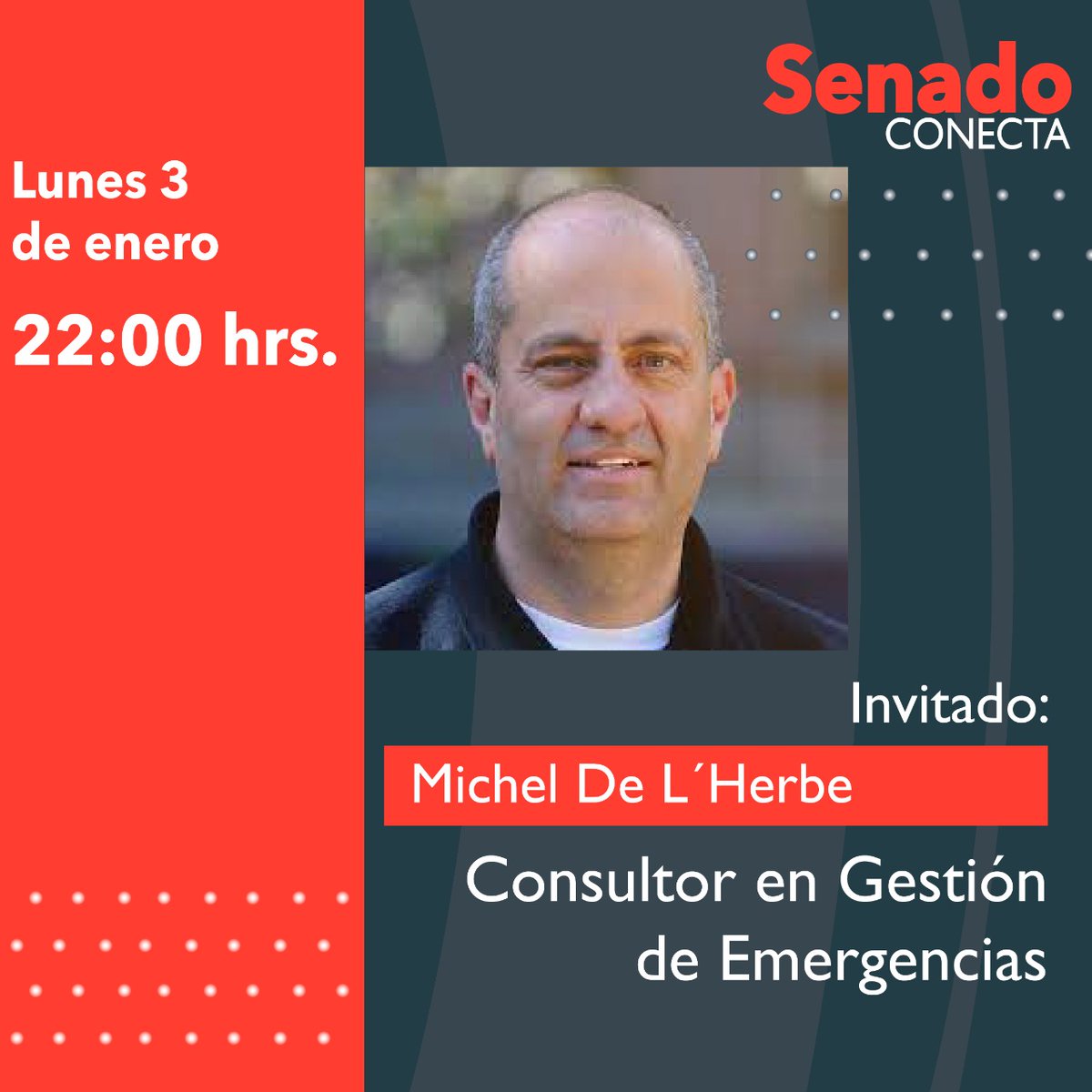 MichelDeLHerbe's tweet photo. #TVSENADO de #Chile  @Senado_Chile Nos vemos el #Lunes Conversando sobre #GestióndeEmergencias #EmergencyManagement #IncendiosForestales #Institucionalidad #Emergencias #Seguridad #SenadoConecta https://t.co/QwYITnZlFH