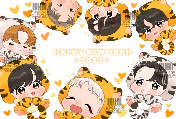 #HAPPYNEWYEAR2022 🐯🧡💛 #BTS @BTS_twt 

(free icons in replies↓🐯) 