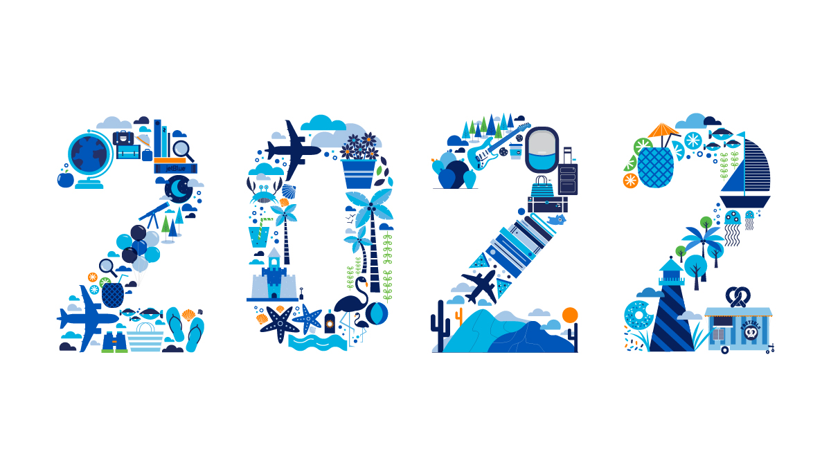 JetBlue's tweet photo. We don’t know about you, but we’re feeling ‘22. 💅 #HappyNewYear https://t.co/QtYlA20CgO