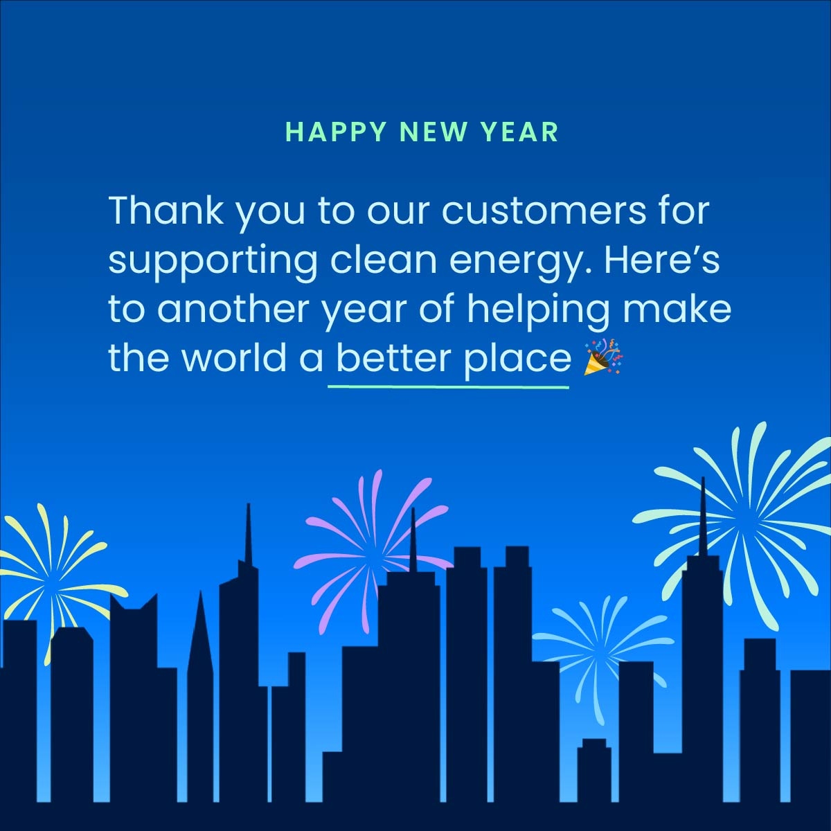 mycommonenergy's tweet photo. Happy New Years everyone 🎉

#communitysolar #newyears https://t.co/URhipudPmz