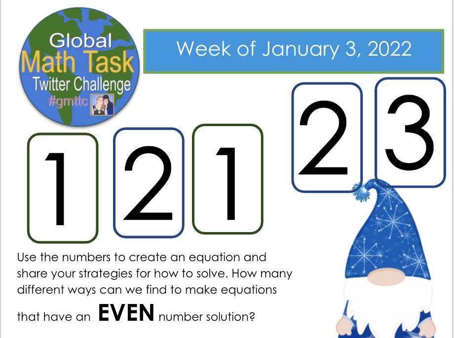 globalmathtask's tweet image. Happy New Year!
Start the new year off with weekly #gmttc number sense challenges

Use @Seesaw activity
app.seesaw.me/pages/shared_a…

Connect with @Flipgrid 
flipgrid.com/5b6aa999
(DM us for the guest code).
#Maths 
#flipgridfever
#seesawactivities
