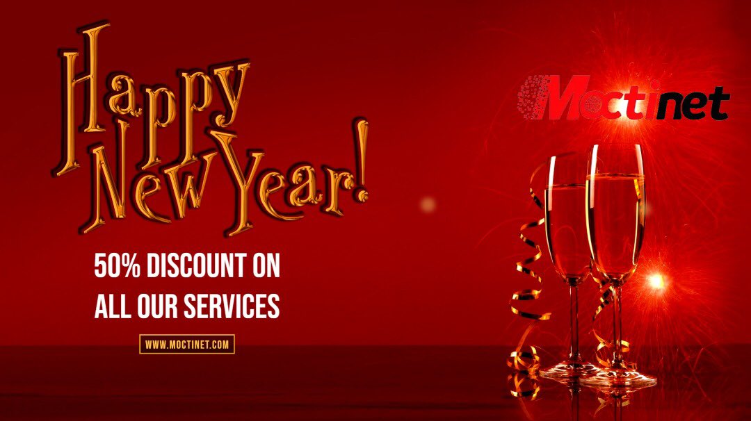 MocTinet's tweet photo. Chers clients nous vous remercions de votre confiance et votre fidélité tout au long de l’année dernière. Profitez de -50%😱😱 de réduction sur tous nos services jusqu’au 31 janvier. Nous vous souhaitons bonne et heureuse année 2022 🎊 🎊🎉🎉🥳🥳 #2k22 
#bonneannee2022 https://t.co/jeOUzt6Cqw