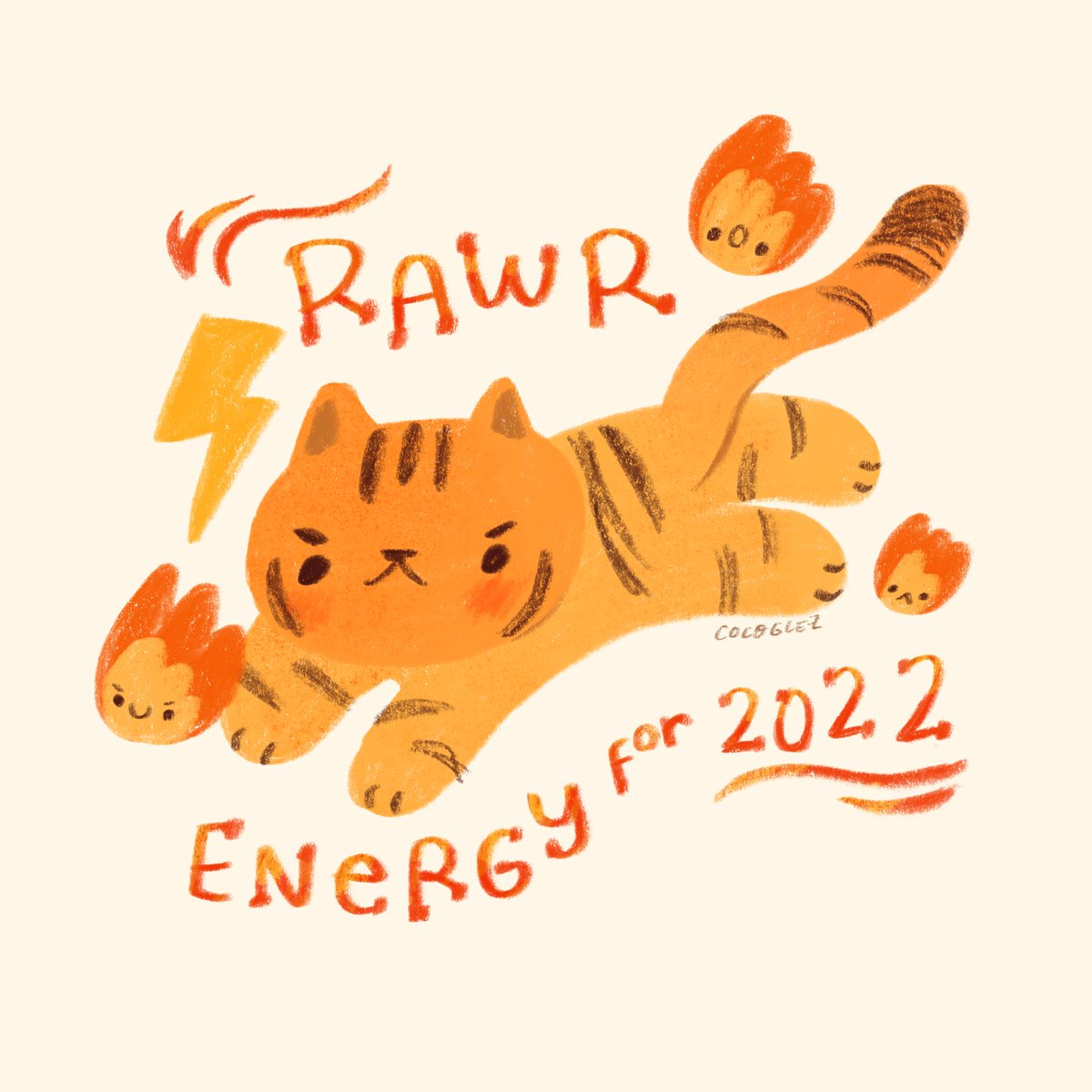 coco__glez's tweet photo. happy new year!!!! 🐯⚡️🔥 https://t.co/vYkDl41Inx