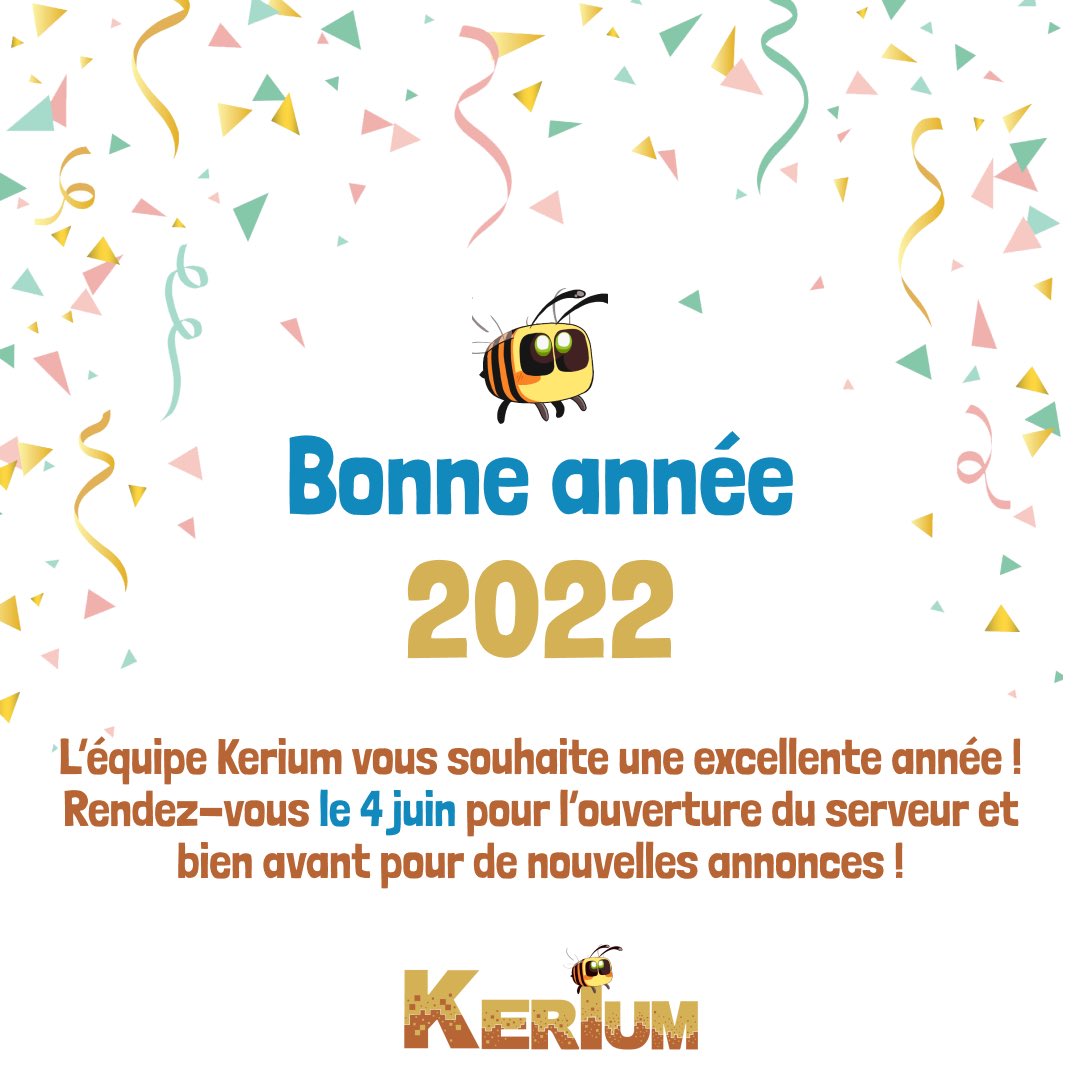 KeriumServer's tweet image. Kerium vous souhaite une bonne année 2022 #minecraft #kerium #bonneannee2022