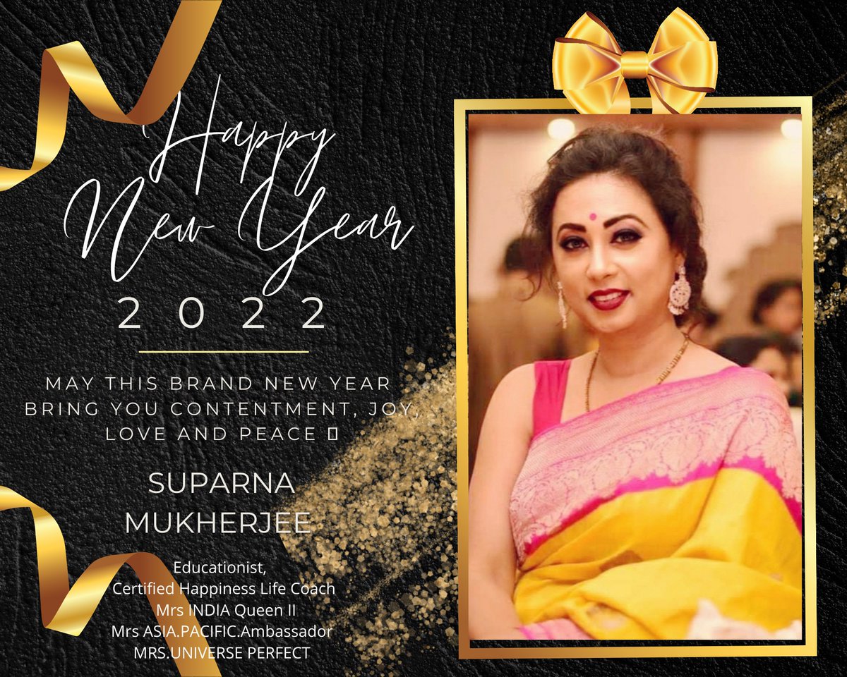 QueenSuparna's tweet photo. New Year Wishes to one and all...🙏
#HappyNewYear #HAPPYNEWYEAR2022 #NewYear2022 #suparnamukherjee https://t.co/DJnyC5mBQl