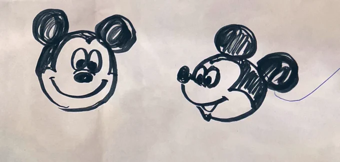 親戚集まるとお絵描き大会始まって楽しかったw
母上が割と可愛くミッキー描く🤣
恵くんはリクエスト受けて描いたw 