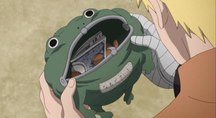 Boruto_Gaiden's tweet photo. Prohibido ignorar a Naruto pasando por tu tl con su monedero rana para darte suerte y finanzas, en este nuevo año 2022 https://t.co/sW7CVDbRyy