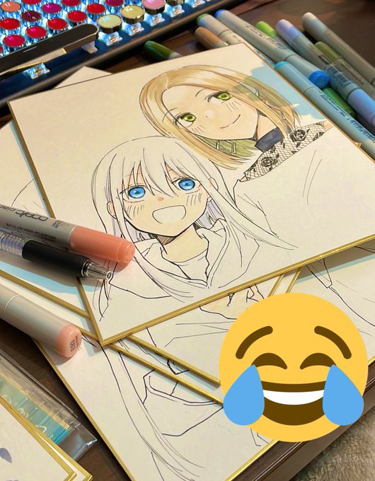 アナログ作業楽しいけど終わる気せぇへん!!あとコピックきれた!!!! 